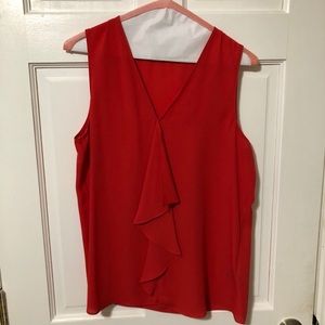 Lauren Ralph Lauren Red Tank Top Blouse